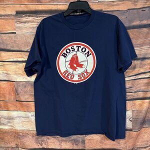 Fanatics T-Shirt Men's Large Navy Blue Boston Red Sox MLB Graphic Cotton Tee